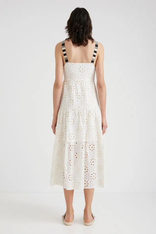 Desigual Swiss Embroidery Maxi Dress Women Dresses