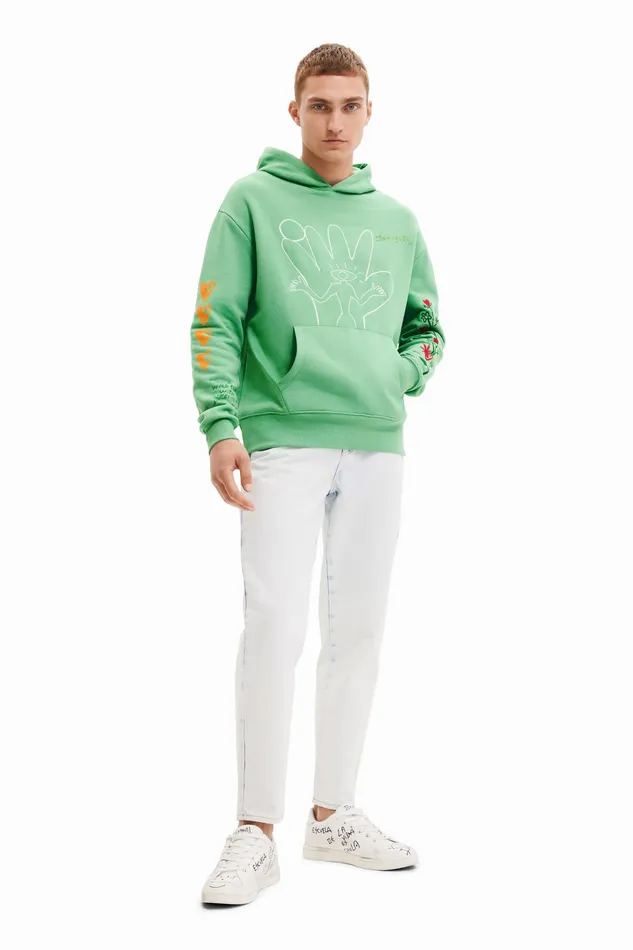Desigual Ufo Hoodie Mens Sweaters and Sweatshirts