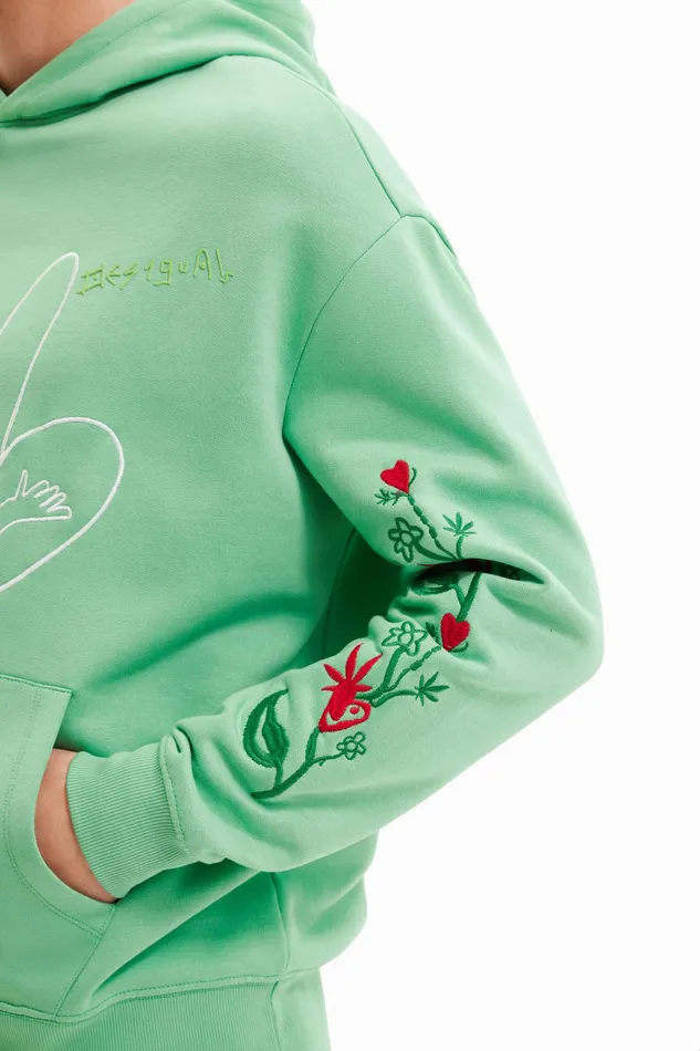 Desigual Ufo Hoodie Mens Sweaters and Sweatshirts
