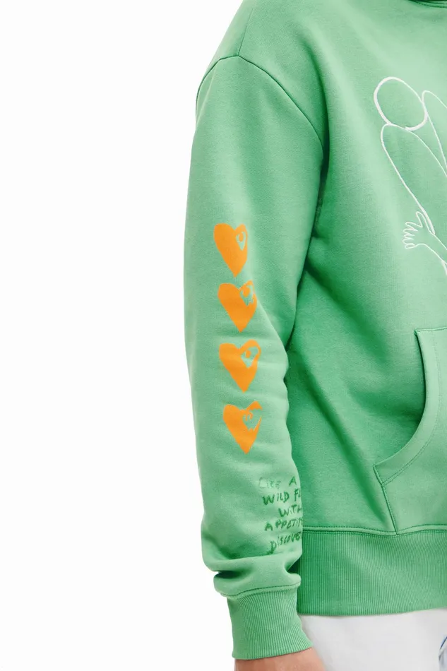 Desigual Ufo Hoodie Mens Sweaters and Sweatshirts