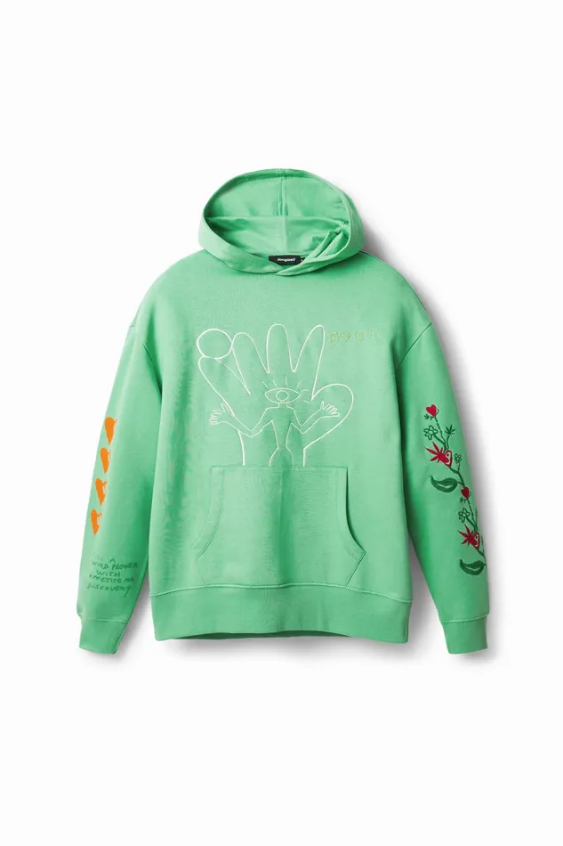Desigual Ufo Hoodie Mens Sweaters and Sweatshirts