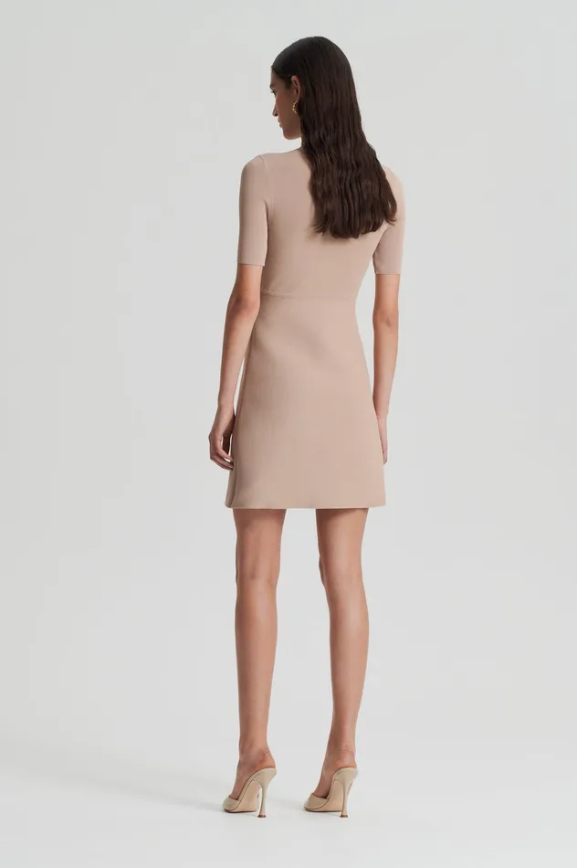 Dresses Women Scanlan Theodore CREPE KNIT DAISY MINI DRESS OAT