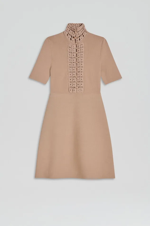 Dresses Women Scanlan Theodore CREPE KNIT DAISY MINI DRESS OAT
