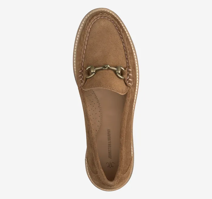 Emmalynn Bit Loafer Whiskey Suede Women8217s Shoes Johnston and Murphy Women
