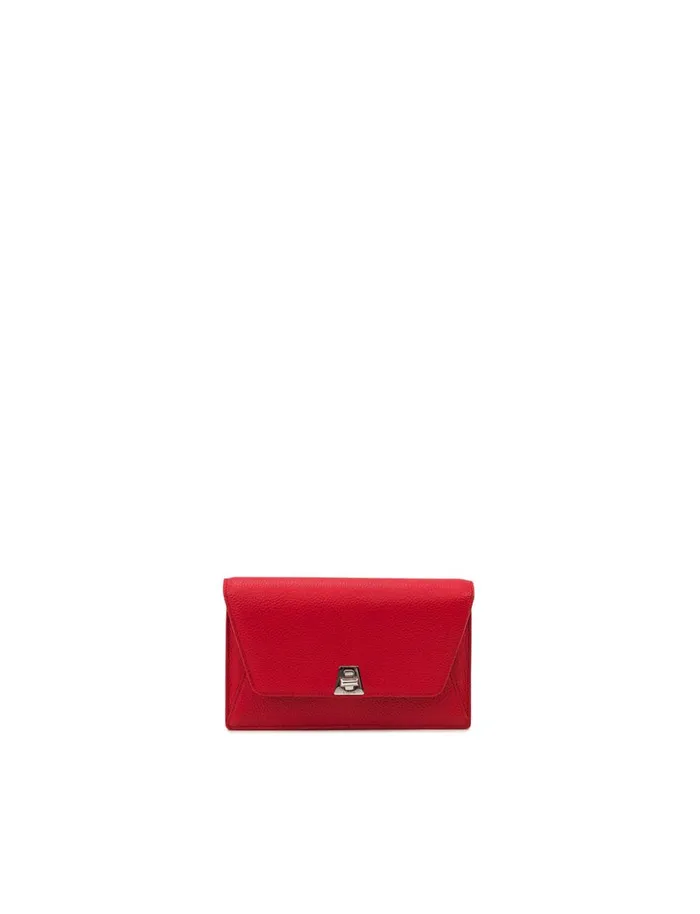 Envelope Bag In Calf Leather With Detachable Shoulder Chain Love Women Akris Shoulder Bags