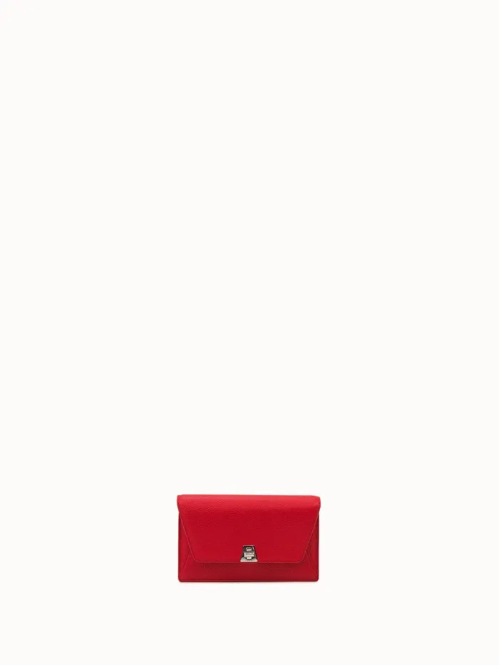 Envelope Bag In Calf Leather With Detachable Shoulder Chain Love Women Akris Shoulder Bags