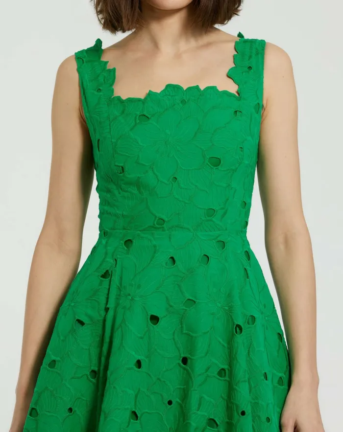 Every Day Dresses Mac Duggal Women Embroidered Floral A Line Midi Dress Spring Green