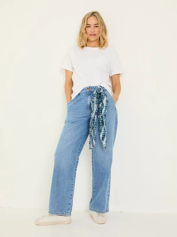 Fat Face Jeans Women Ginger Denim Vintage Wide Leg Jeans