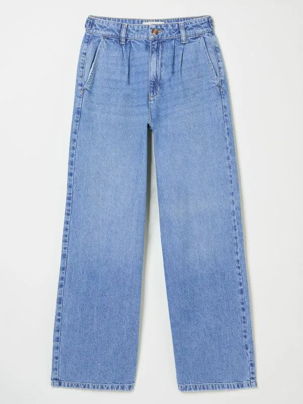 Fat Face Jeans Women Ginger Denim Vintage Wide Leg Jeans