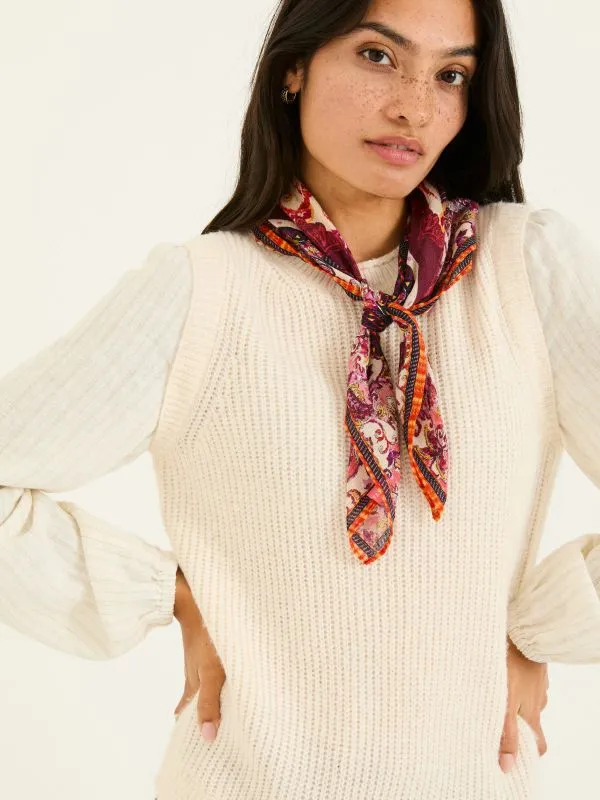 Fat Face Knitwear Women Light Natural Amara 2 In 1 Knitted Tank
