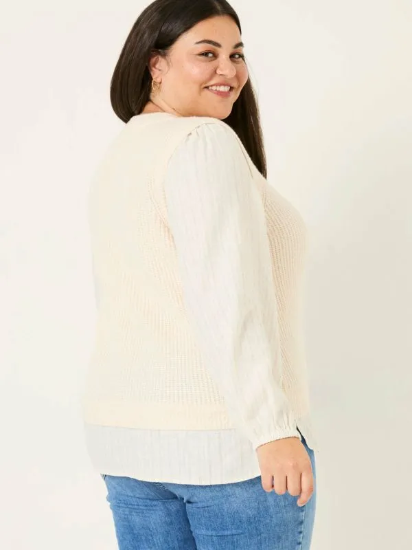 Fat Face Knitwear Women Light Natural Amara 2 In 1 Knitted Tank
