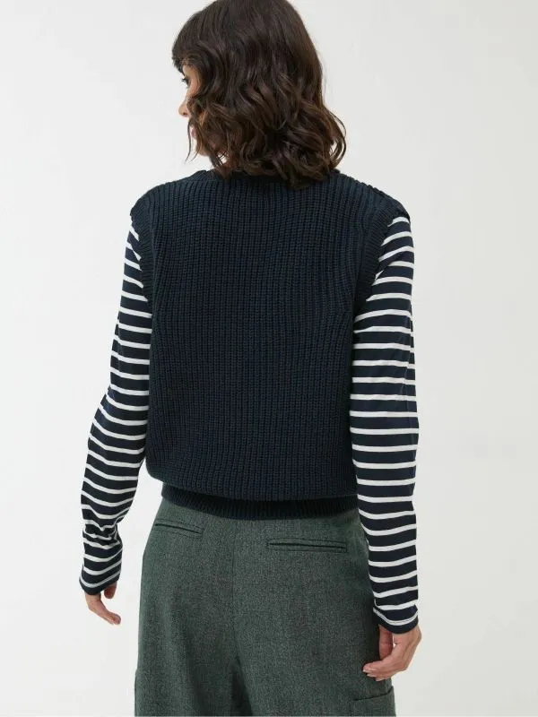 Fat Face Knitwear Women Navy Heidi 2in1 Tank Jersey
