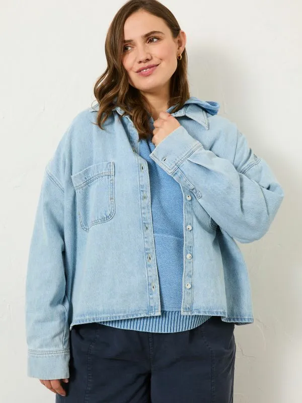 Fat Face Shirts and Blouses Women Chambray Blue Sara Chambray Shirt
