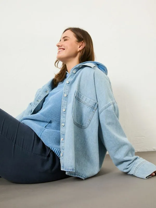 Fat Face Shirts and Blouses Women Chambray Blue Sara Chambray Shirt