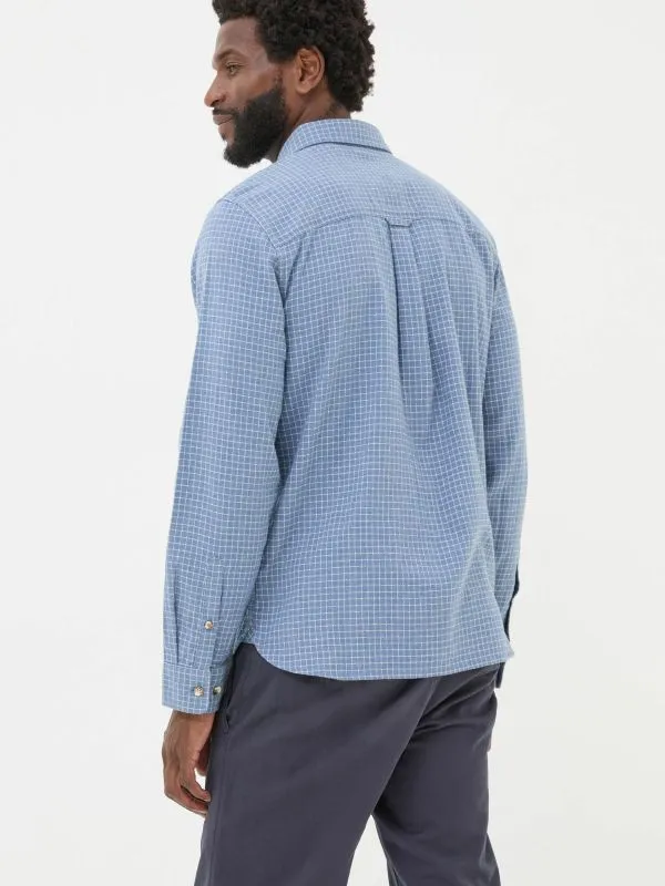 Fat Face Shirts Men Blue Long Sleeve Grantham Grid Check 100 Cotton Shirt