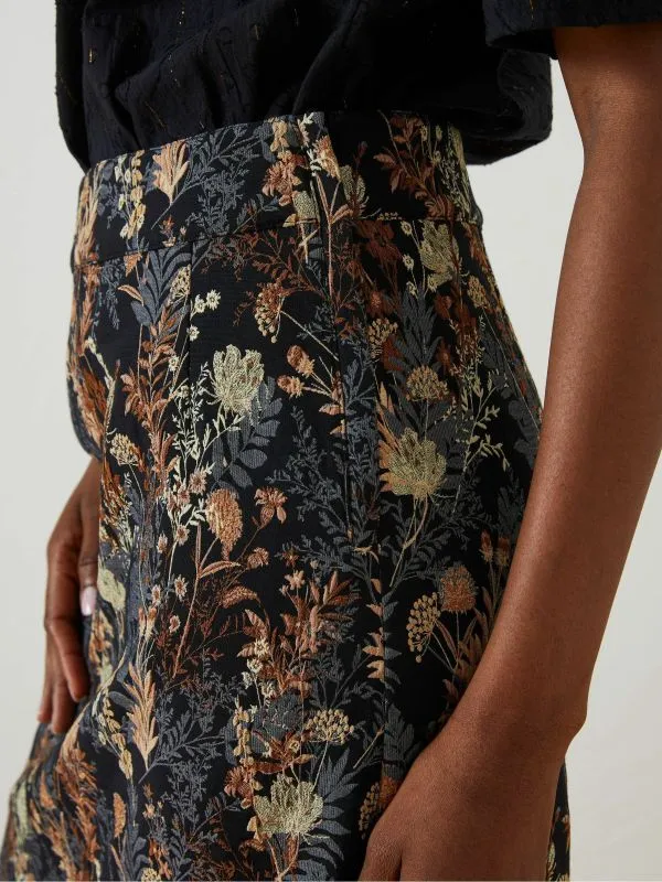 Fat Face Skirts Women Black Cally Jacquard Skirt