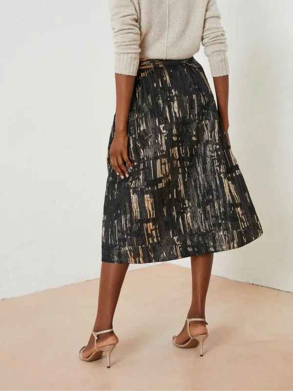 Fat Face Skirts Women Black Cleo Jacquard Skirt
