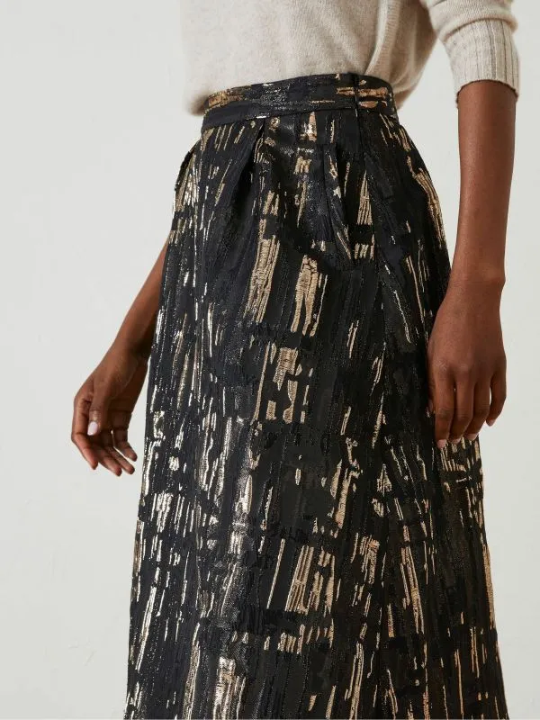 Fat Face Skirts Women Black Cleo Jacquard Skirt