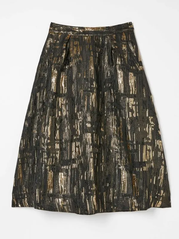 Fat Face Skirts Women Black Cleo Jacquard Skirt