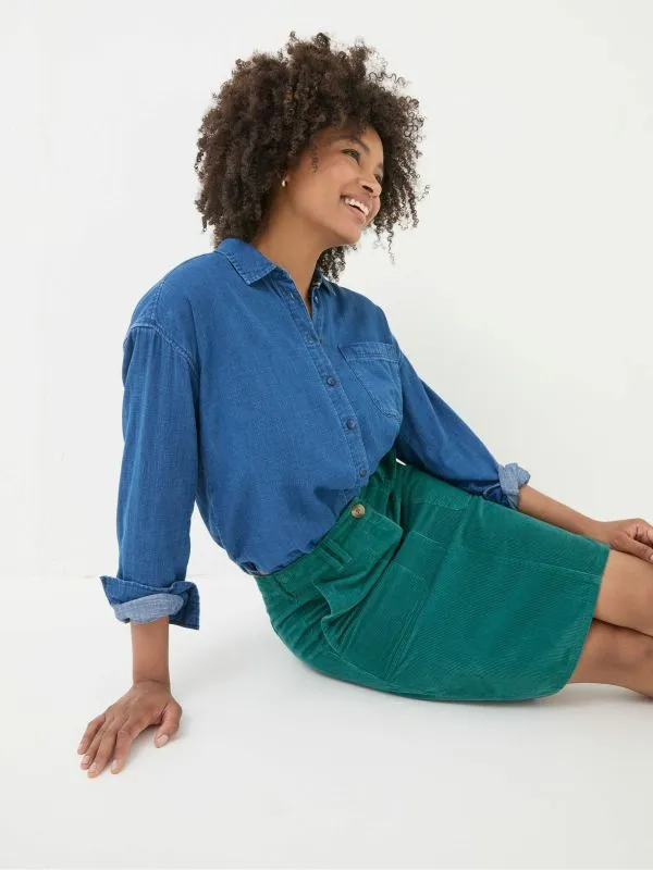 Fat Face Skirts Women Chesil Green Cord Skirt