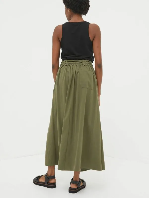 Fat Face Skirts Women Melanie Green Utility Midi Skirt