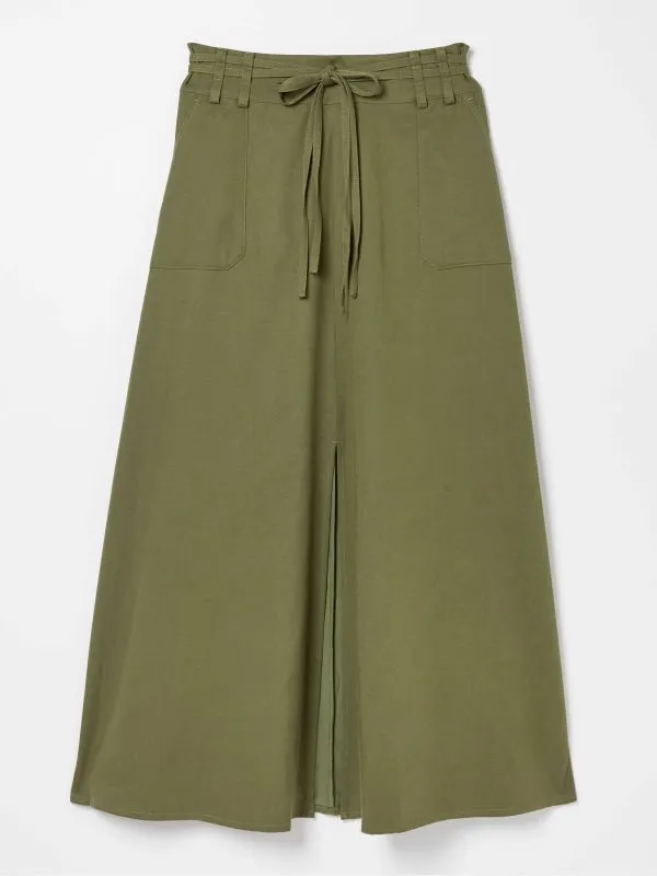 Fat Face Skirts Women Melanie Green Utility Midi Skirt