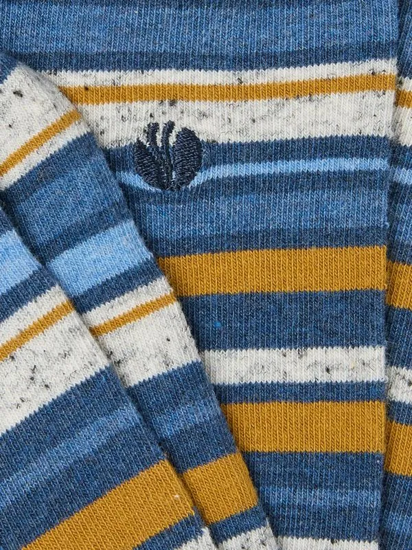 Fat Face Socks Men Blue Striped Socks