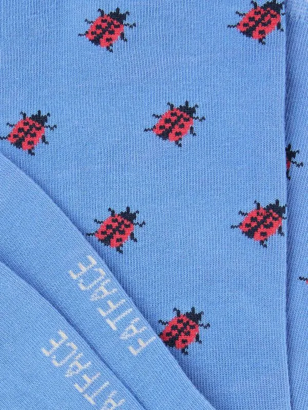 Fat Face Socks Women Blue Ladybird Socks