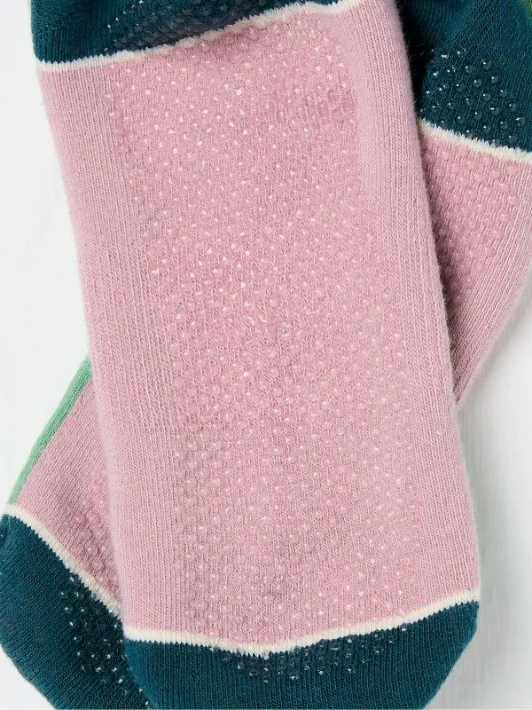 Fat Face Socks Women Green Yoga Socks