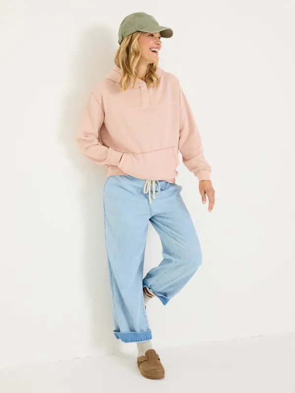 Fat Face Sweatshirts and Hoodies Women Dusky Pink Bex Overhead 100 Cotton Hoodie