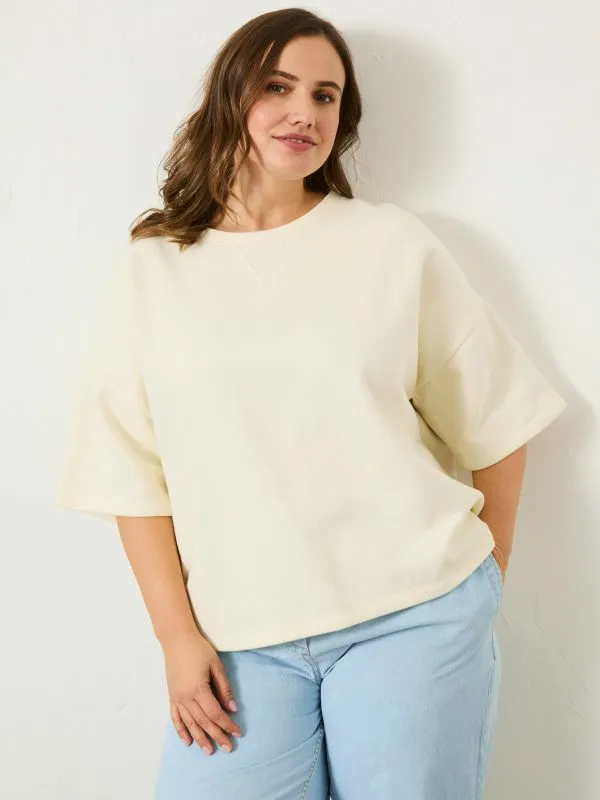 Fat Face Sweatshirts and Hoodies Women Ivory Sol Crew 100 Cotton Sweatshirt