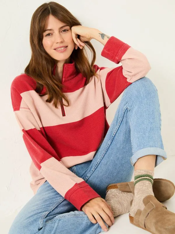 Fat Face Sweatshirts and Hoodies Women Pink Stripe Relaxed Airlie 100 Cotton Sweatshirt Fat Face Sweatshirts and Hoodies Women Pink Stripe Relaxed Airlie 100 Cotton Sweatshirt
