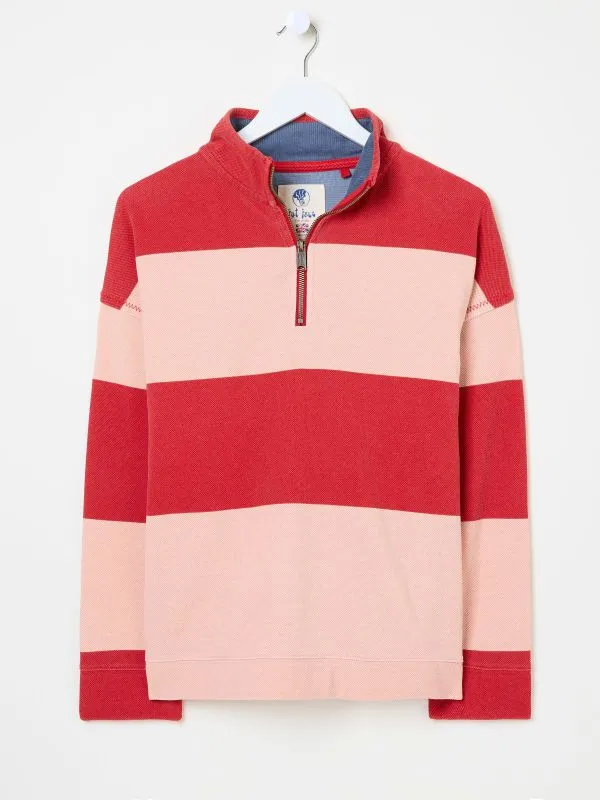 Fat Face Sweatshirts and Hoodies Women Pink Stripe Relaxed Airlie 100 Cotton Sweatshirt Fat Face Sweatshirts and Hoodies Women Pink Stripe Relaxed Airlie 100 Cotton Sweatshirt