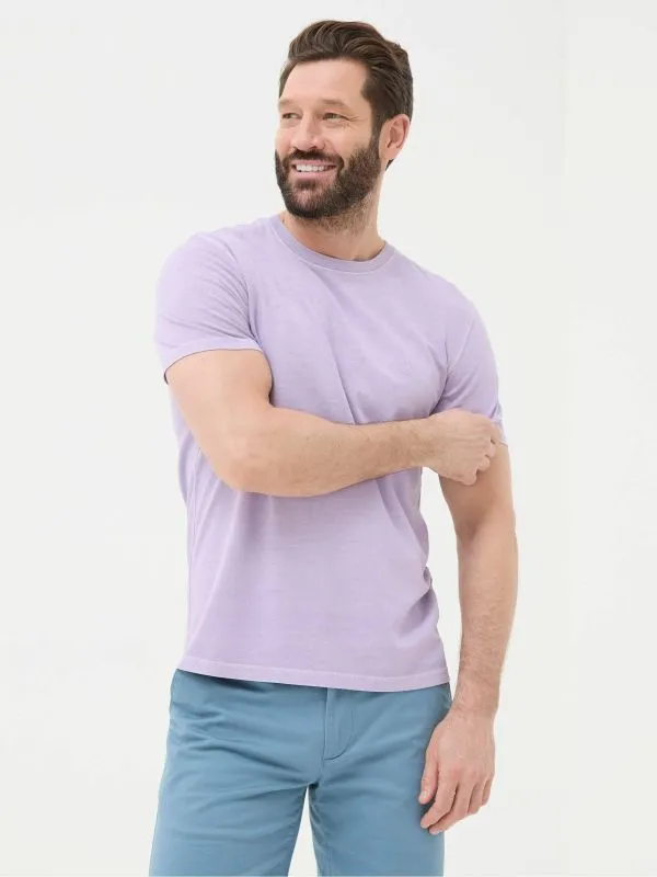 Fat Face Tall Collection Men Lulworth Purple Crew TShirt
