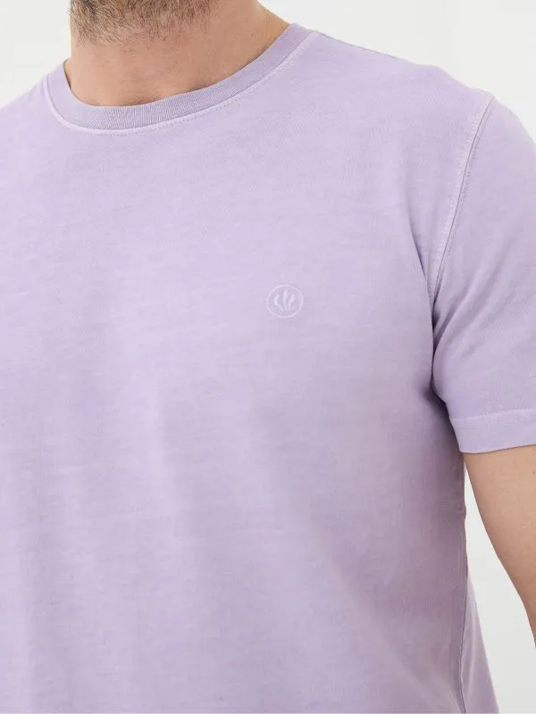 Fat Face Tall Collection Men Lulworth Purple Crew TShirt