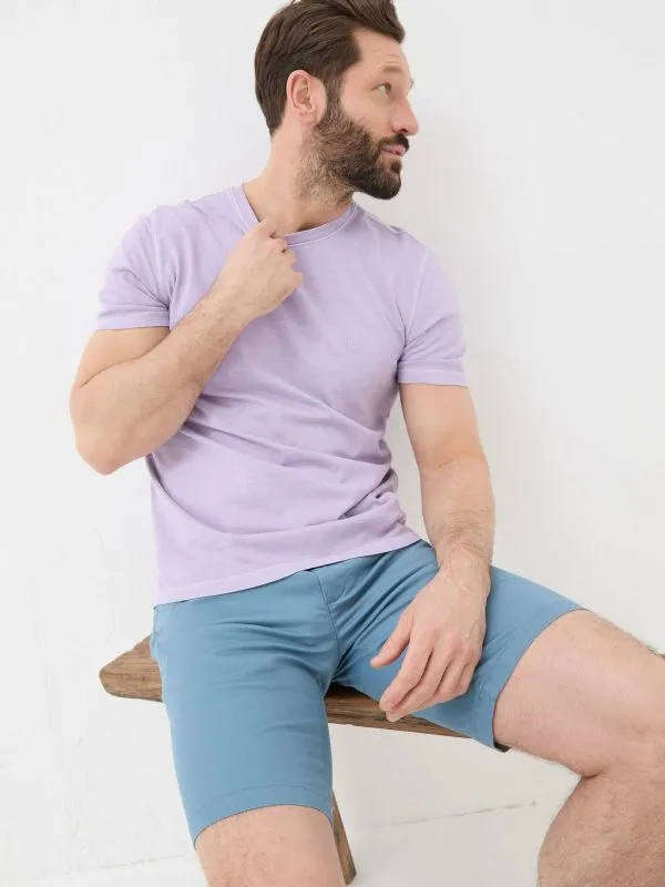 Fat Face Tall Collection Men Lulworth Purple Crew TShirt