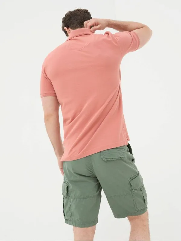Fat Face Tall Collection Men Orange Pique Polo Shirt