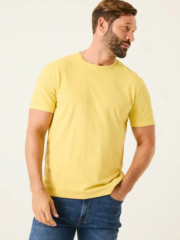Fat Face Tops and TShirts Men Lulworth Light Yellow TShirt
