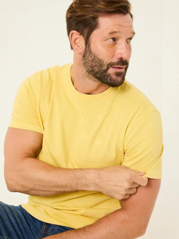 Fat Face Tops and TShirts Men Lulworth Light Yellow TShirt
