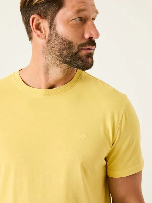 Fat Face Tops and TShirts Men Lulworth Light Yellow TShirt