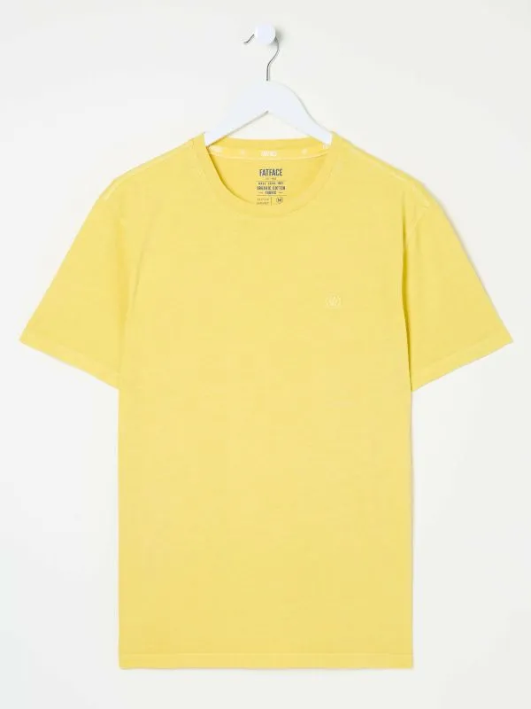 Fat Face Tops and TShirts Men Lulworth Light Yellow TShirt