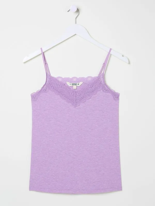 Fat Face Tops and TShirts Women Lilac Purple VNeck Vest