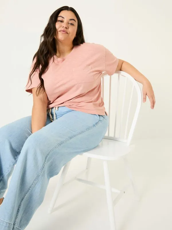 Fat Face Tops and TShirts Women Lily Nude Pink 100 Cotton TShirt