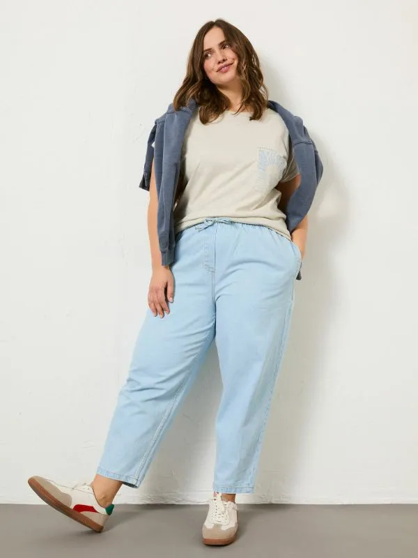 Fat Face Trousers and Leggings Women Chambray Blue Drew Trousers