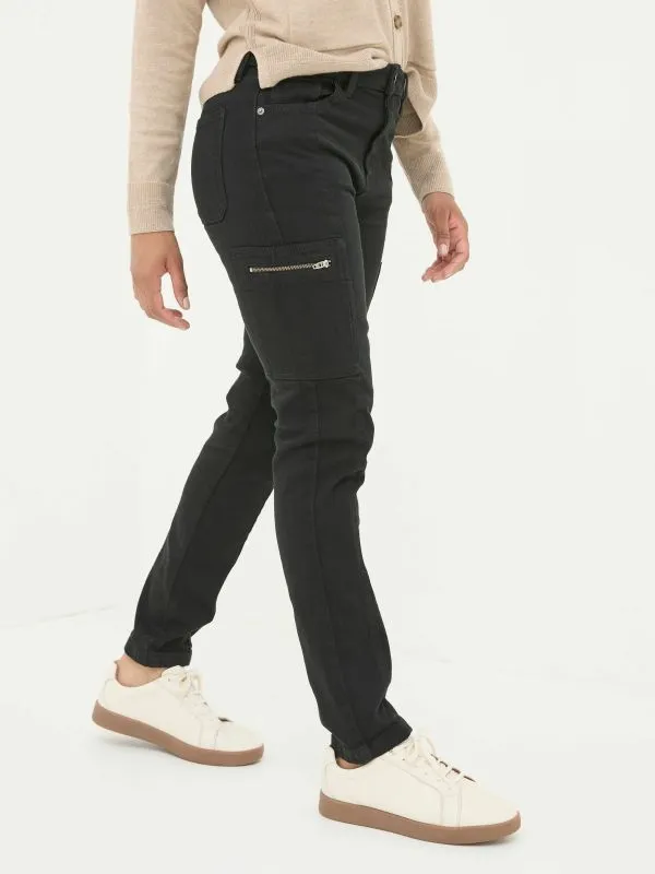 Fat Face Trousers and Leggings Women Malvern Black Cargo Trousers