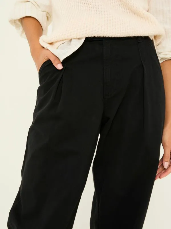 Fat Face Trousers and Leggings Women Saffron Black Wide Leg Trousers
