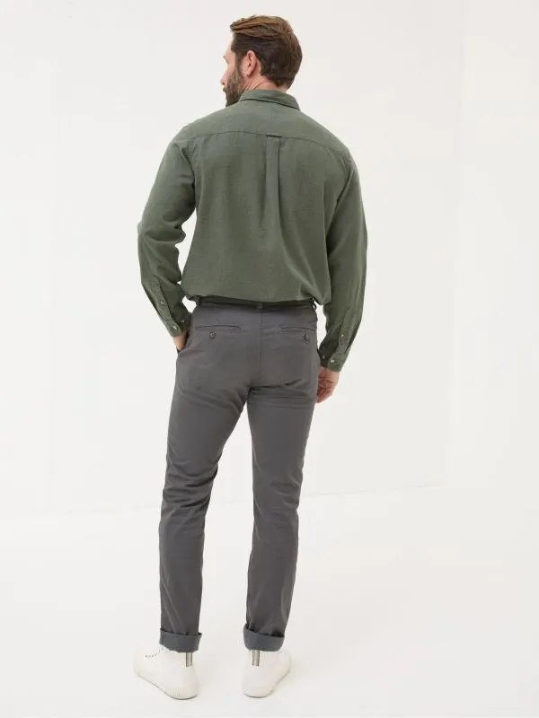 Fat Face Trousers Men Heyshott Dark Grey Slim Chinos