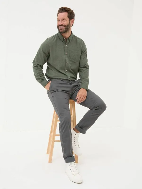 Fat Face Trousers Men Heyshott Dark Grey Slim Chinos