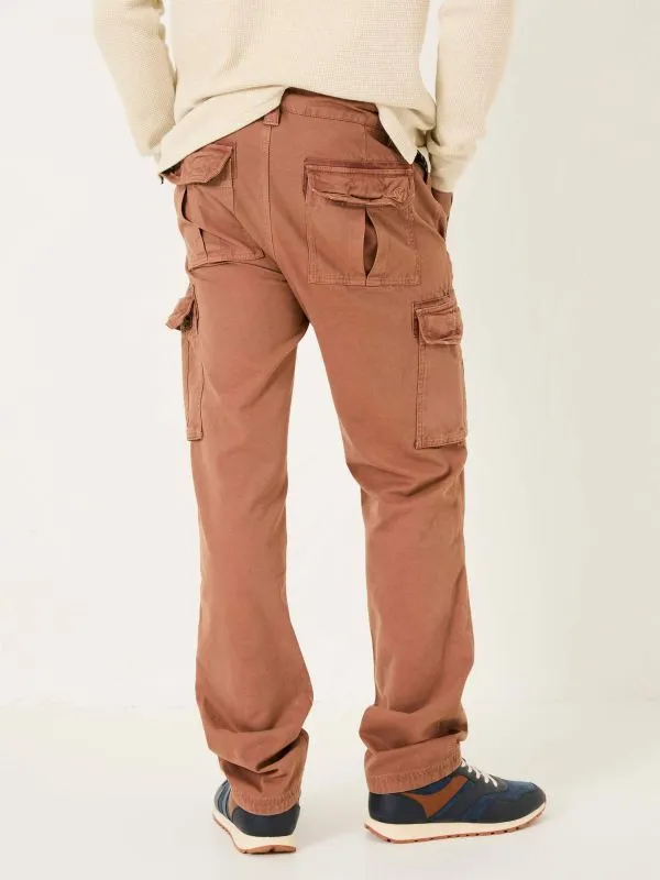 Fat Face Trousers Men Rust Brown Breakyard Cargo Trousers