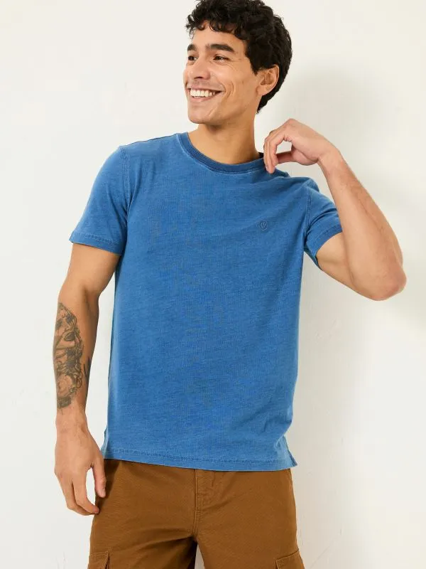 Fat Face Wardrobe Staples Men Indigo Blue Lulworth 100 Cotton TShirt